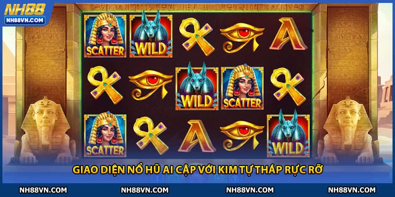 Giao diện nổ hũ ai cập với kim tự tháp rực rỡ