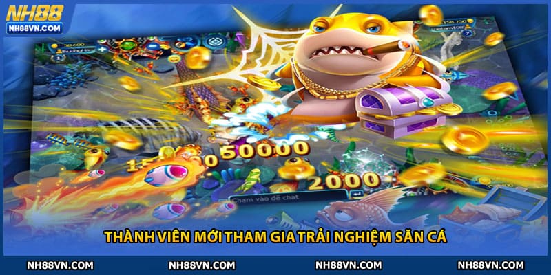 Thành viên mới tham gia trải nghiệm săn cá